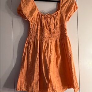 Aritzia Sundays Best Mini Dress in Vibrant Orange